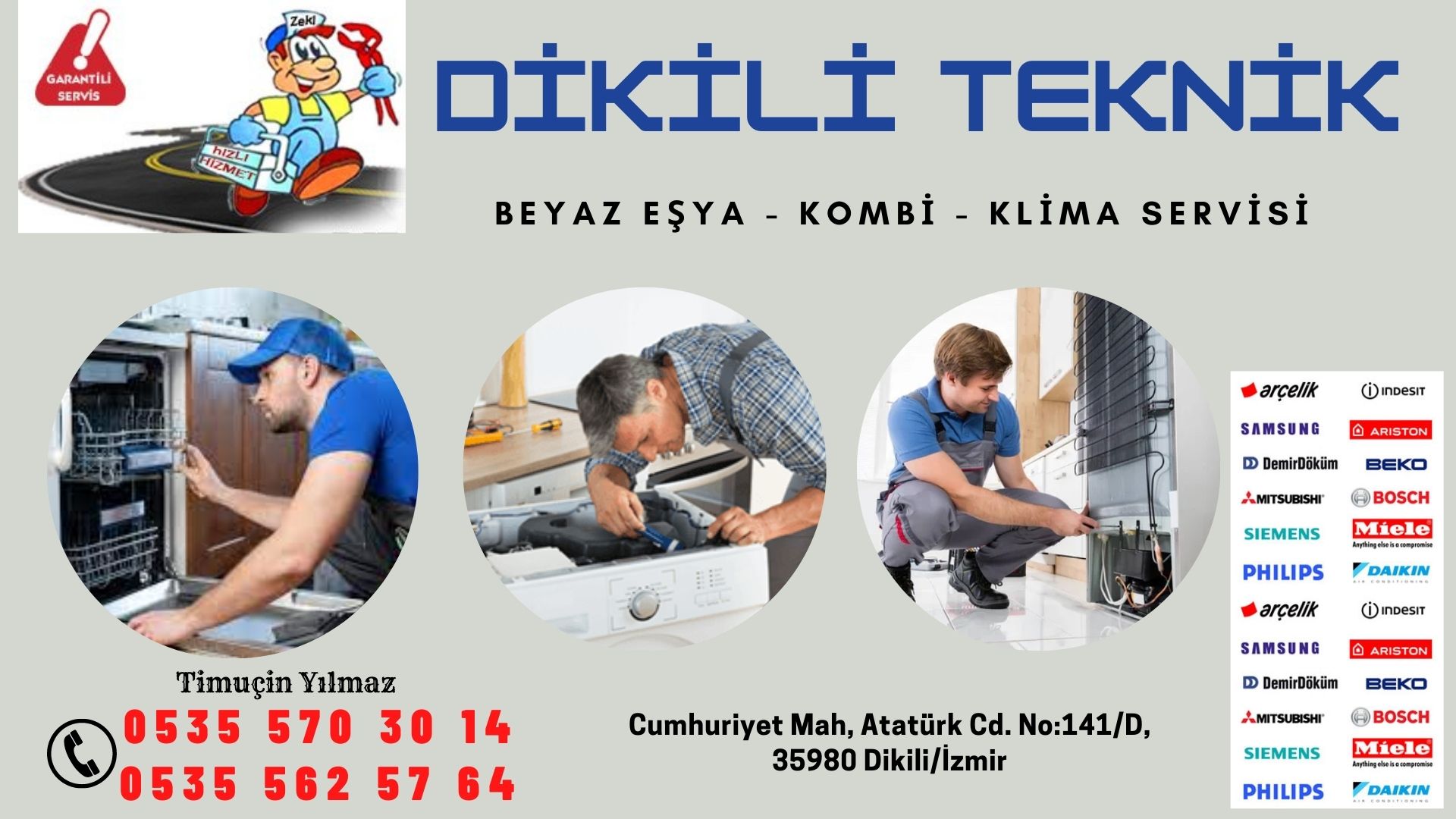 Dikili kombi klima bakım servisi